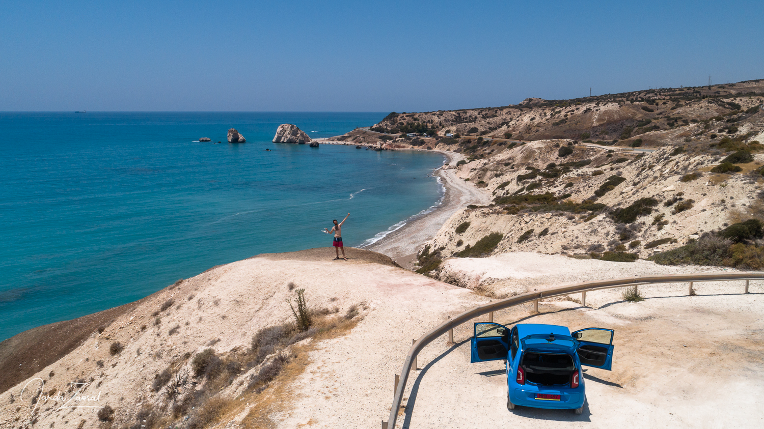 View over the Afrodité beach at Cyprus