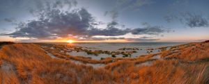 Sunset on a beach at Gotska Sandön
