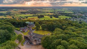 Aerial view of the highest point of Netherlands Vaalserberg
