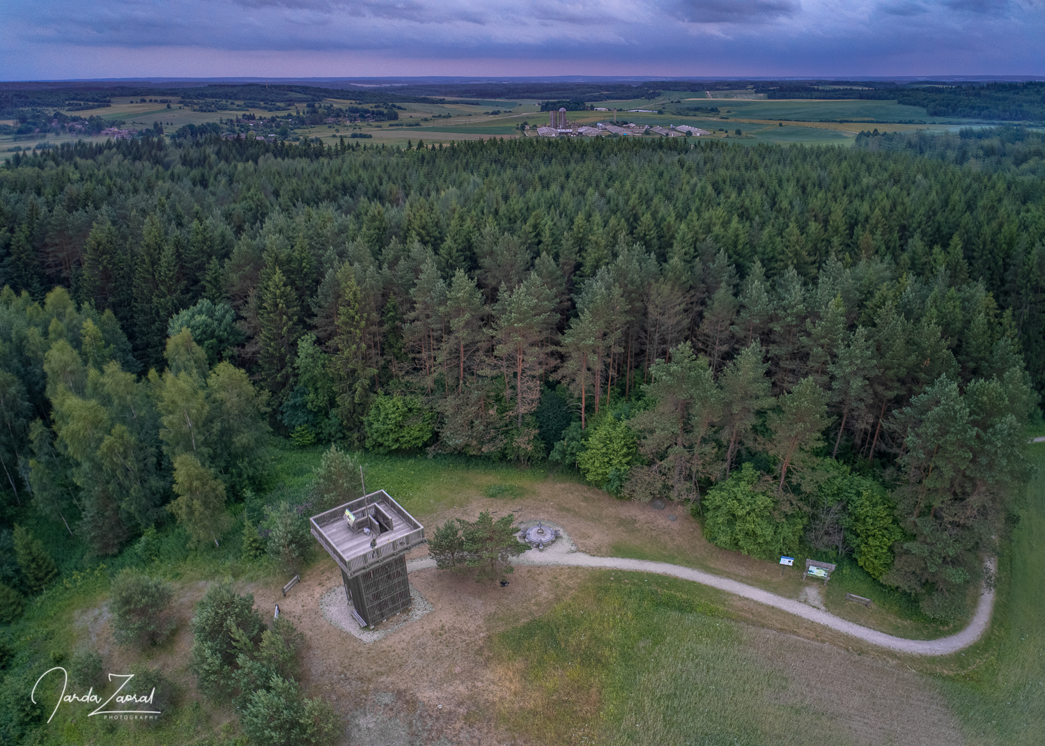 Aerial view of Aukštojas hill