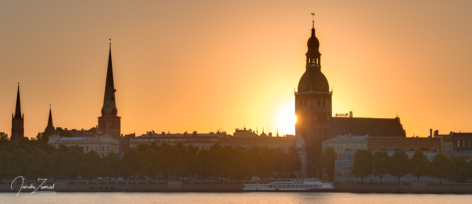 Riga during sunrise