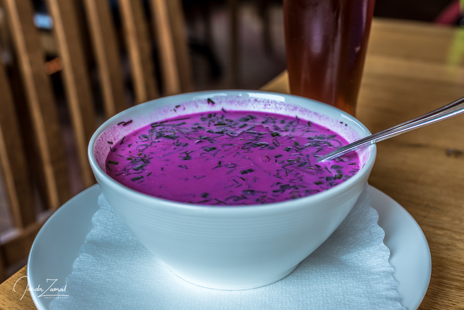 Pink soup in Latvia