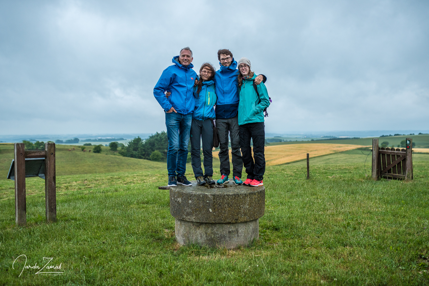 On top of the highest point of Denmark Møllehøj