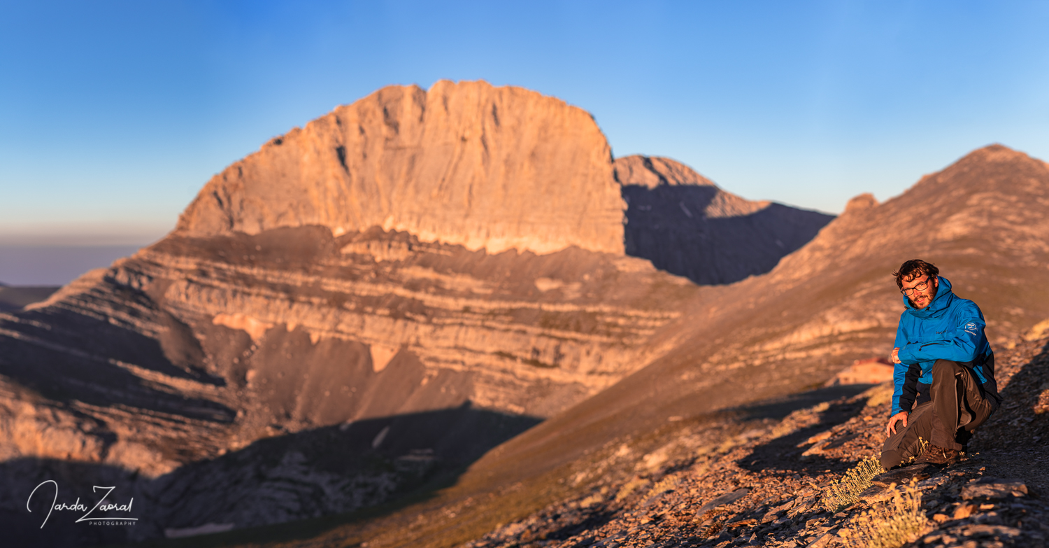 View over Mount Olympus from the plateau close to refuge Christos Kakkalos