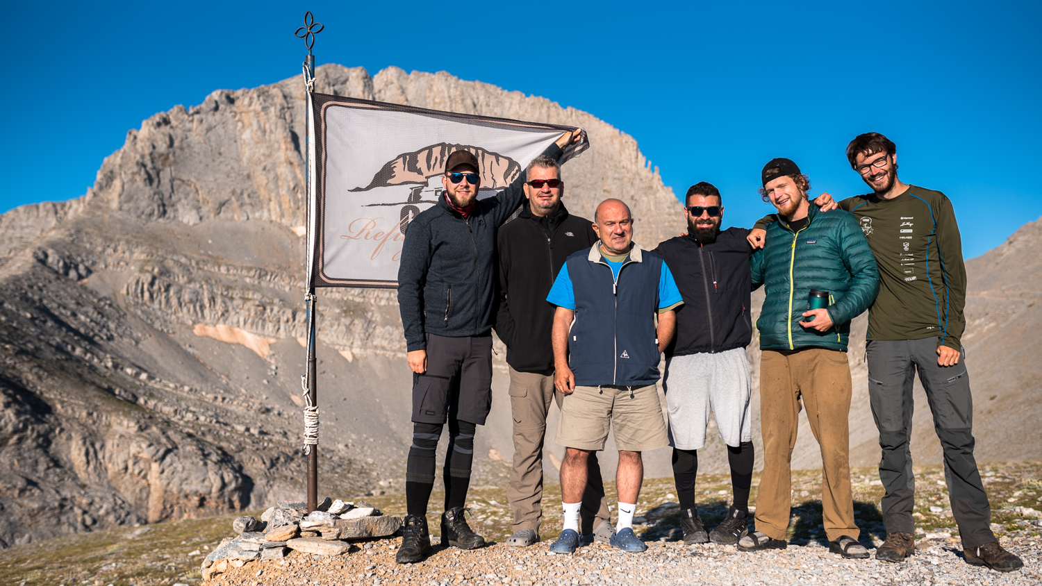 Employees of refuge Christos Kakkalos