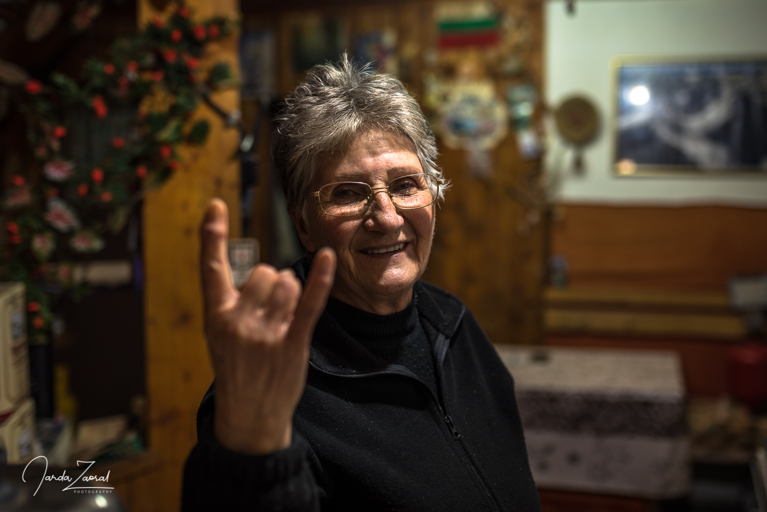 Rock n' Roll grandma at Ledene Ezero hut