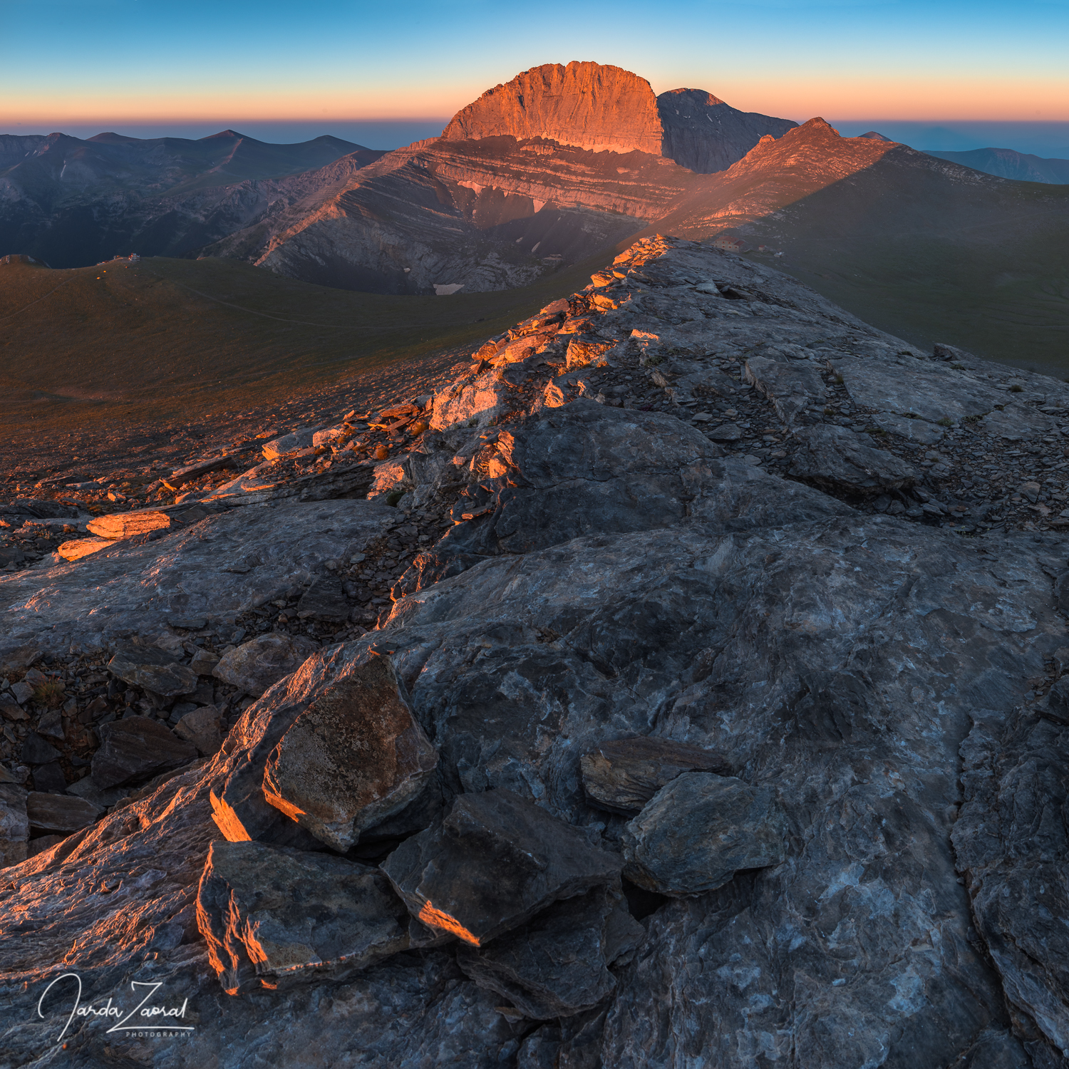 Beautiful Mount Olympus during sunrise