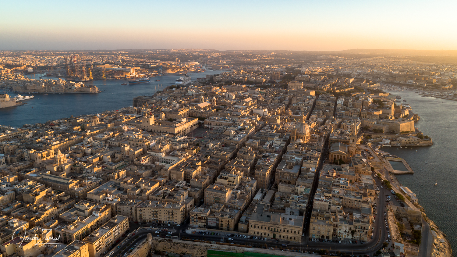 Valletta from bird's-eye view