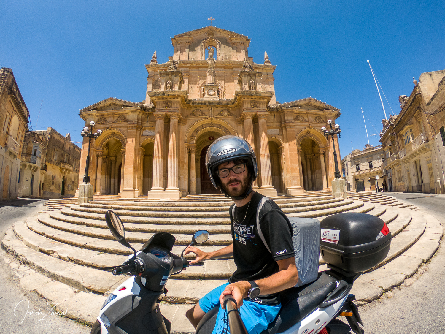 Mdina visited by a scooter