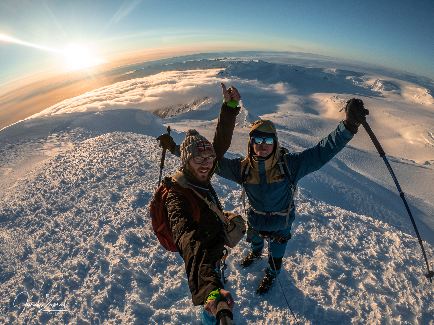 Selfie from the top of Iceland's highest mountain