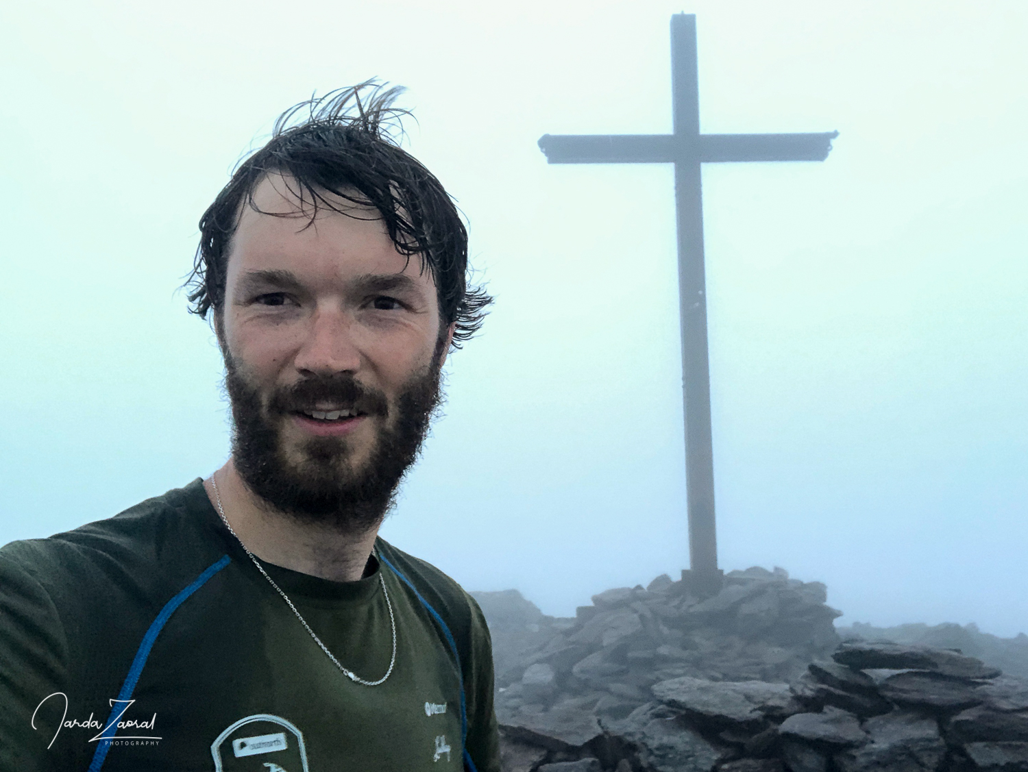 Selfie on top of Carrauntoohil 