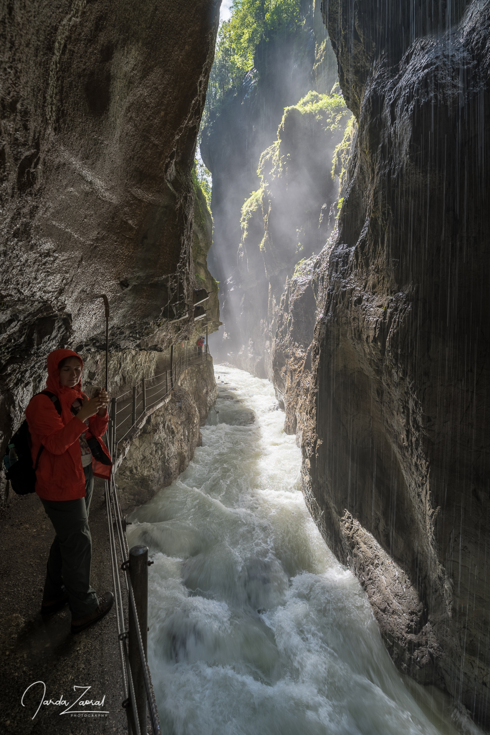 The Partnach Gorge in rainy weather