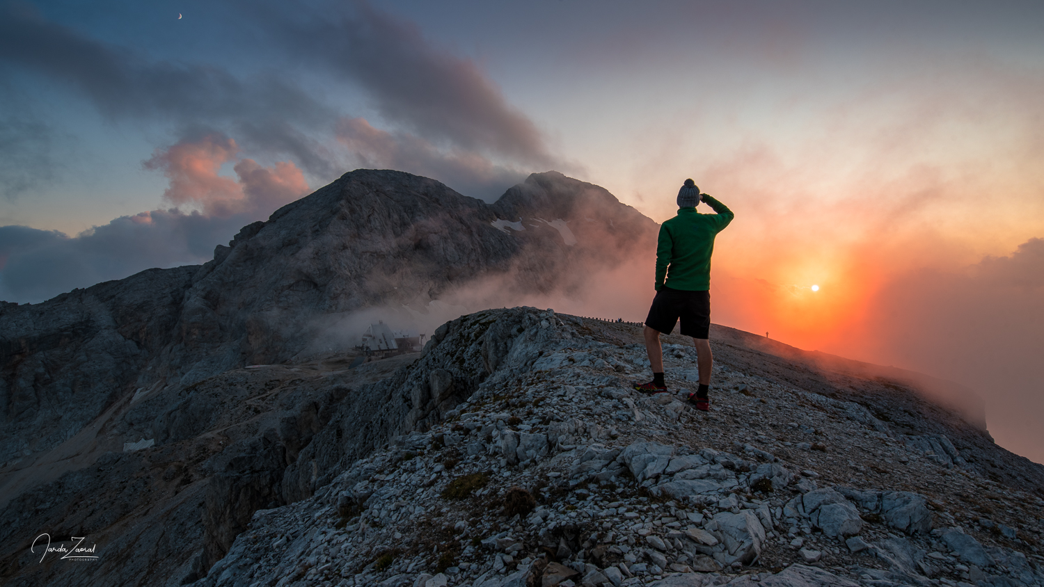 Epic view over Triglav during sunset