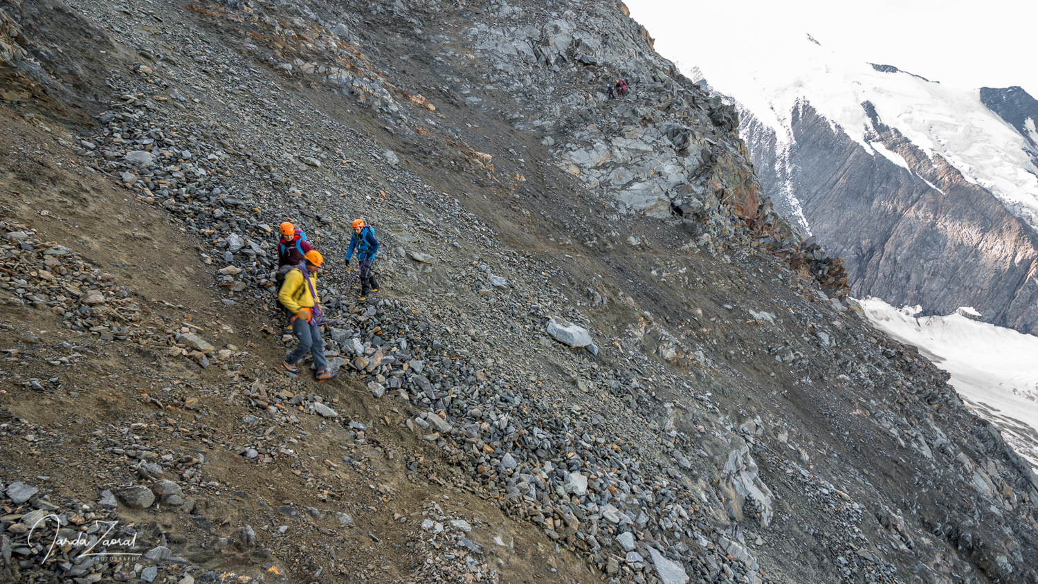 Grand Couloir (Mont Blanc) on the way to Gouter Hut