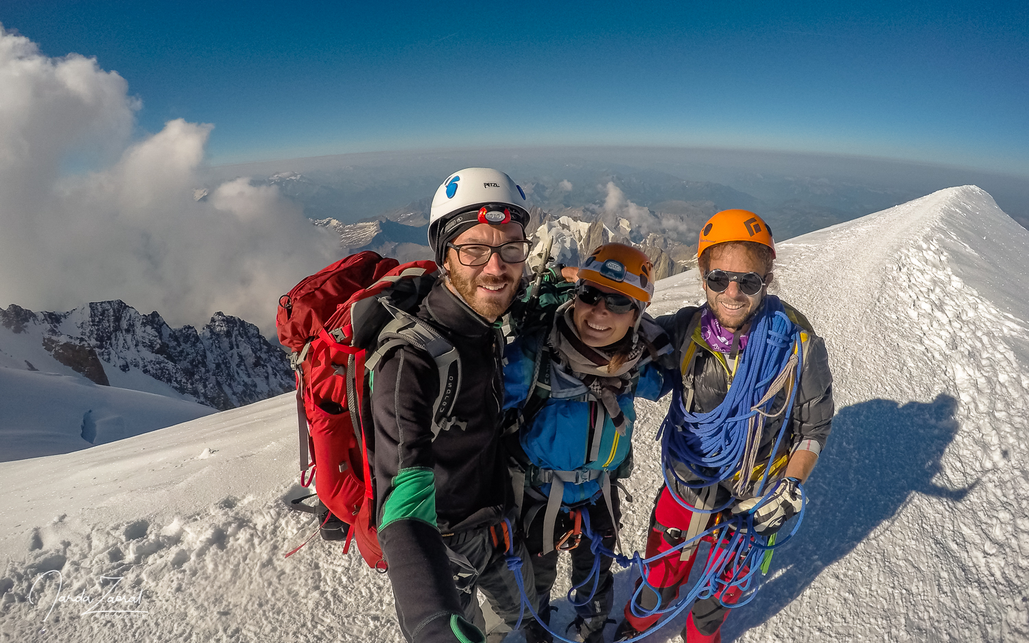 Selfie on top of Mont Blanc