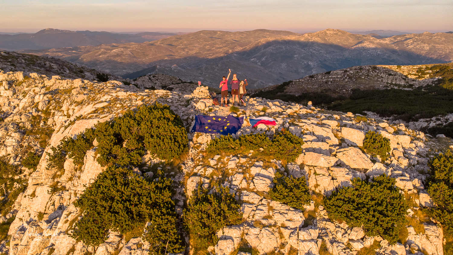 Aerial view of the highest point of Croatia - Dinara (Sinjal) 2