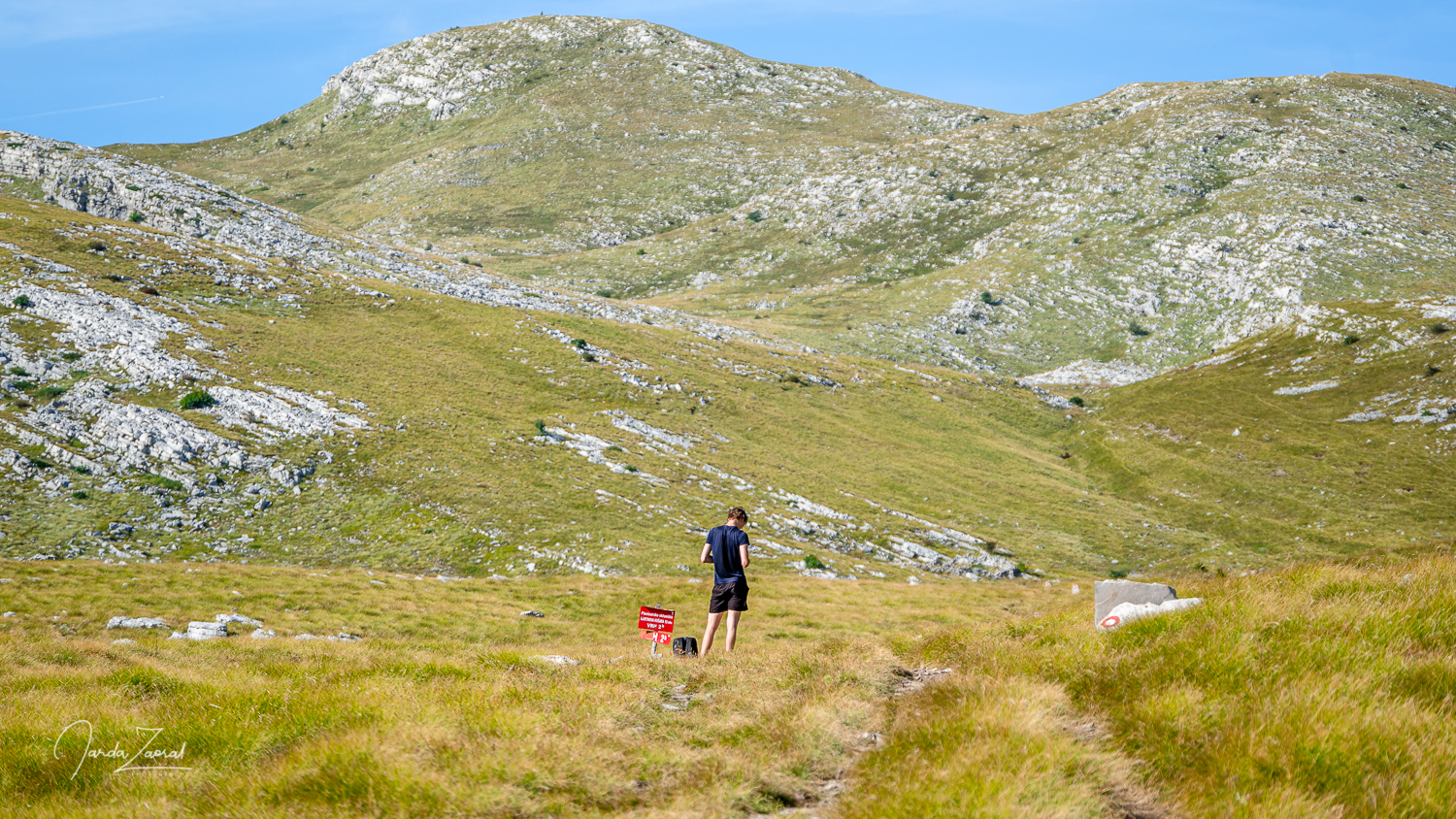 Hiker lost in the Croatian mountains