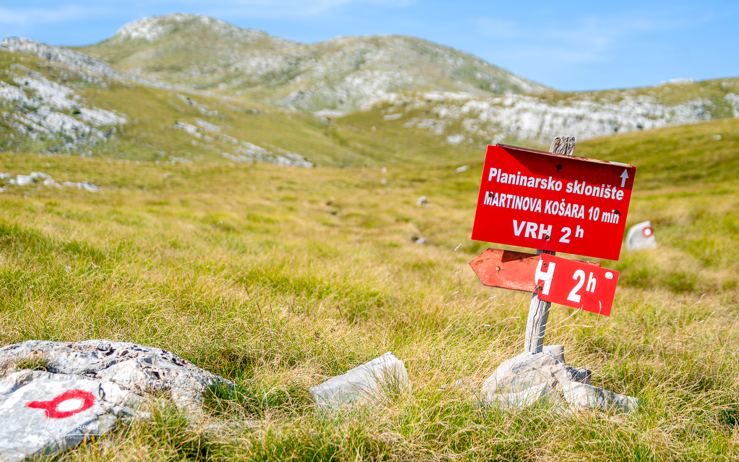 Sign in Croatian mountains