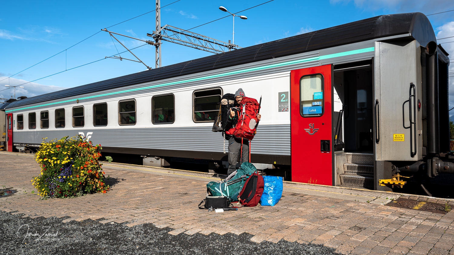 Train arrived to Abisko from Narvik