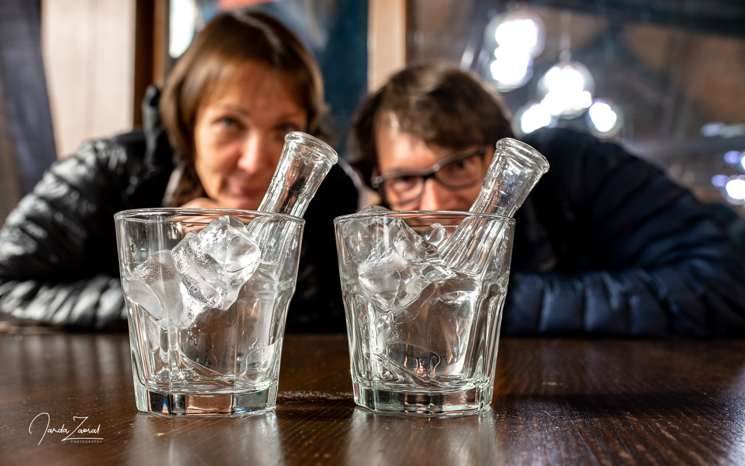 Macedonian vodka with ice