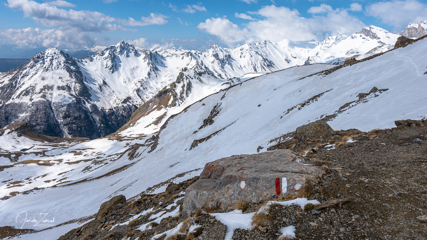 Snowline at Golem Korab in Macedonia