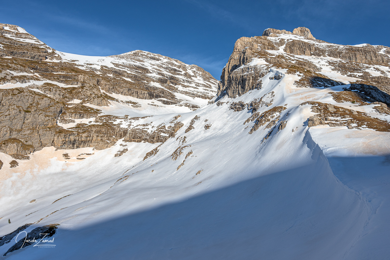 View of snowy mountain Zla Kolata