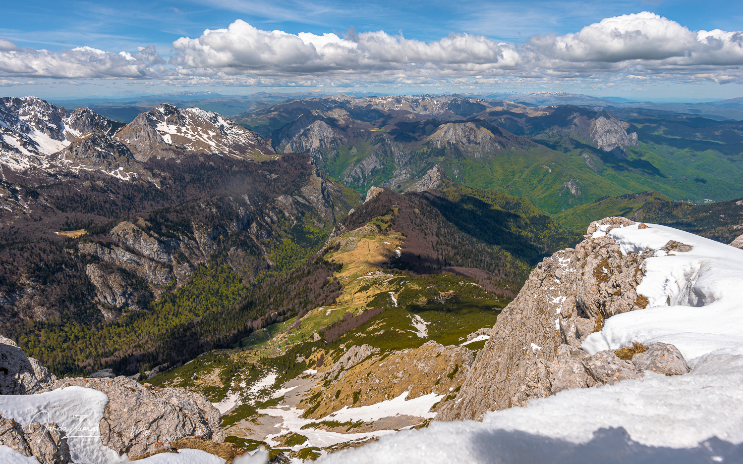 Beautiful view from Maglić to Bosnia and Herzegovina