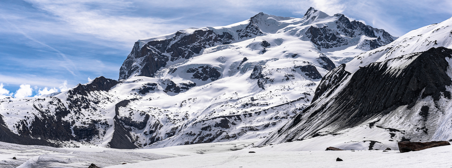 View at mountain Dufourspitze