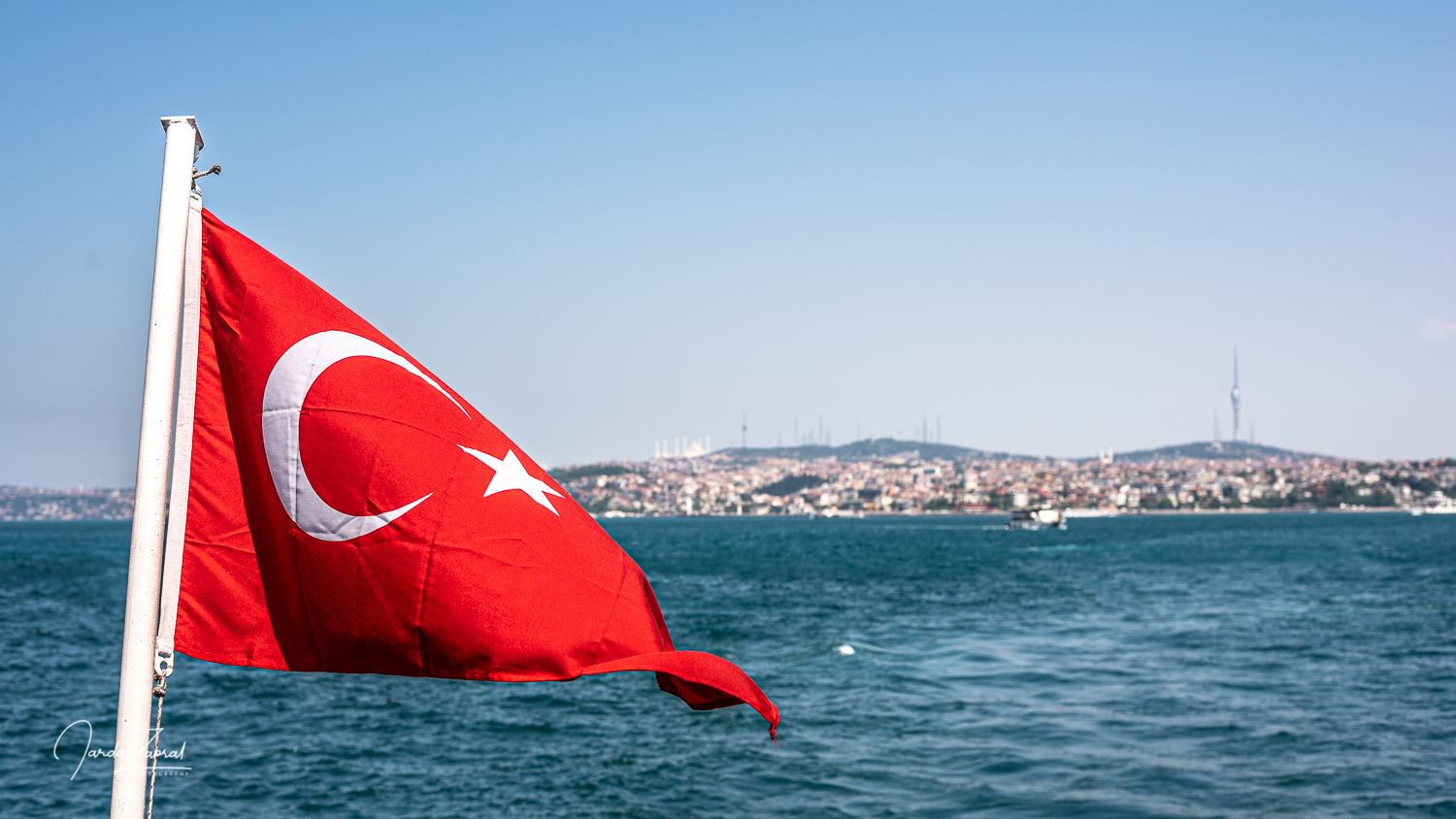 Turkish flag in Istanbul