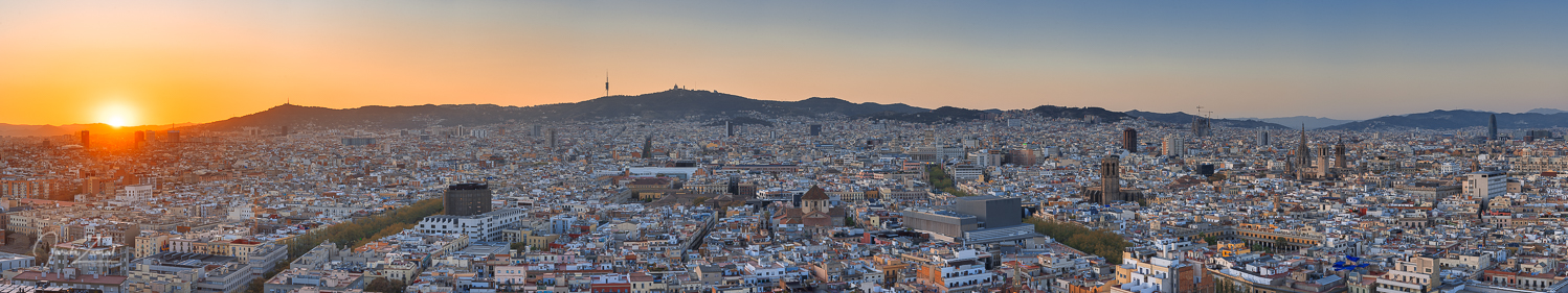 Sunset over Barcelona