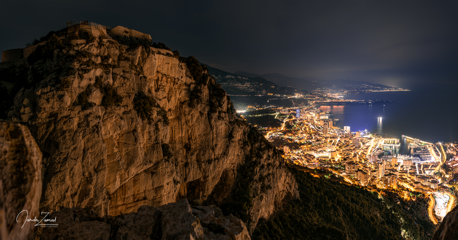 View over Monaco from Tête de Chien 