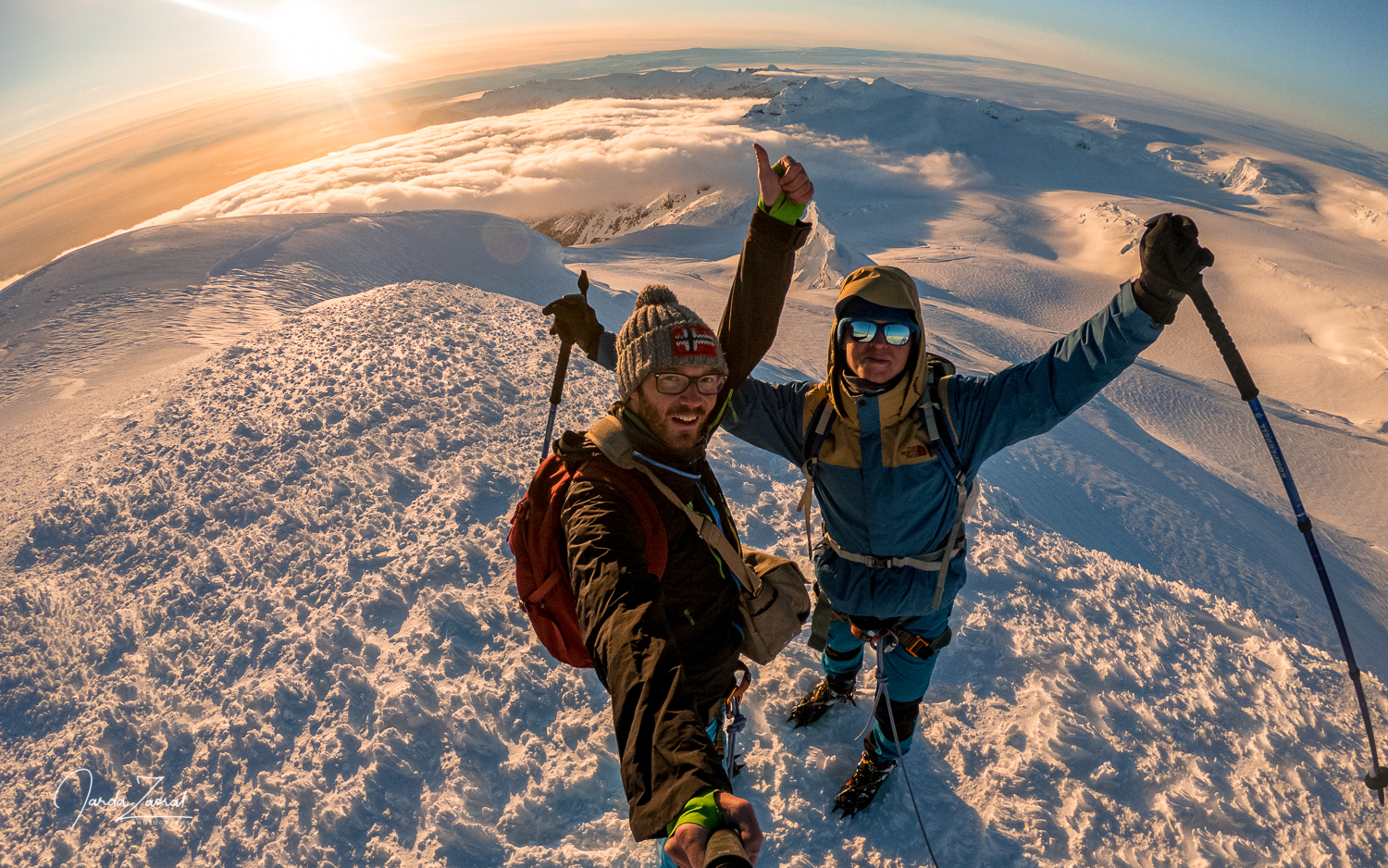 Selfie on top of Hvannadalshnúkur