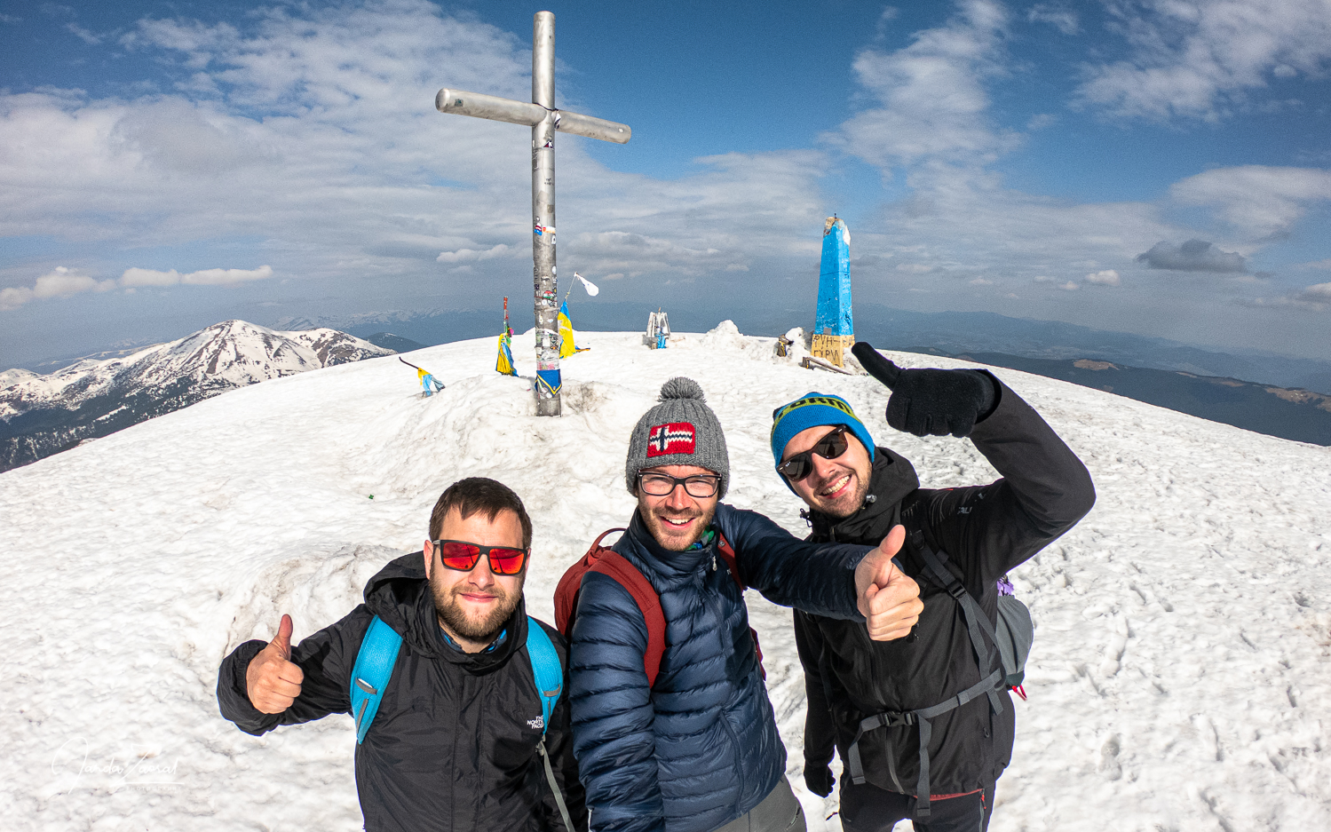 Peak selfie from Hoverla mountain