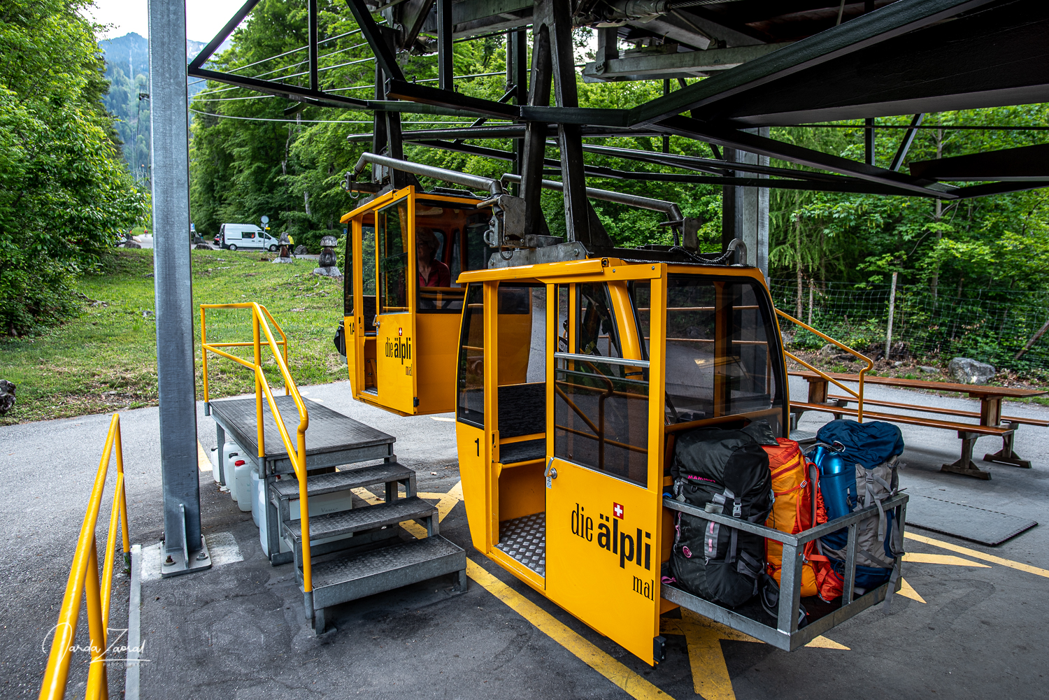 Älplibahn cable car in Switzerland