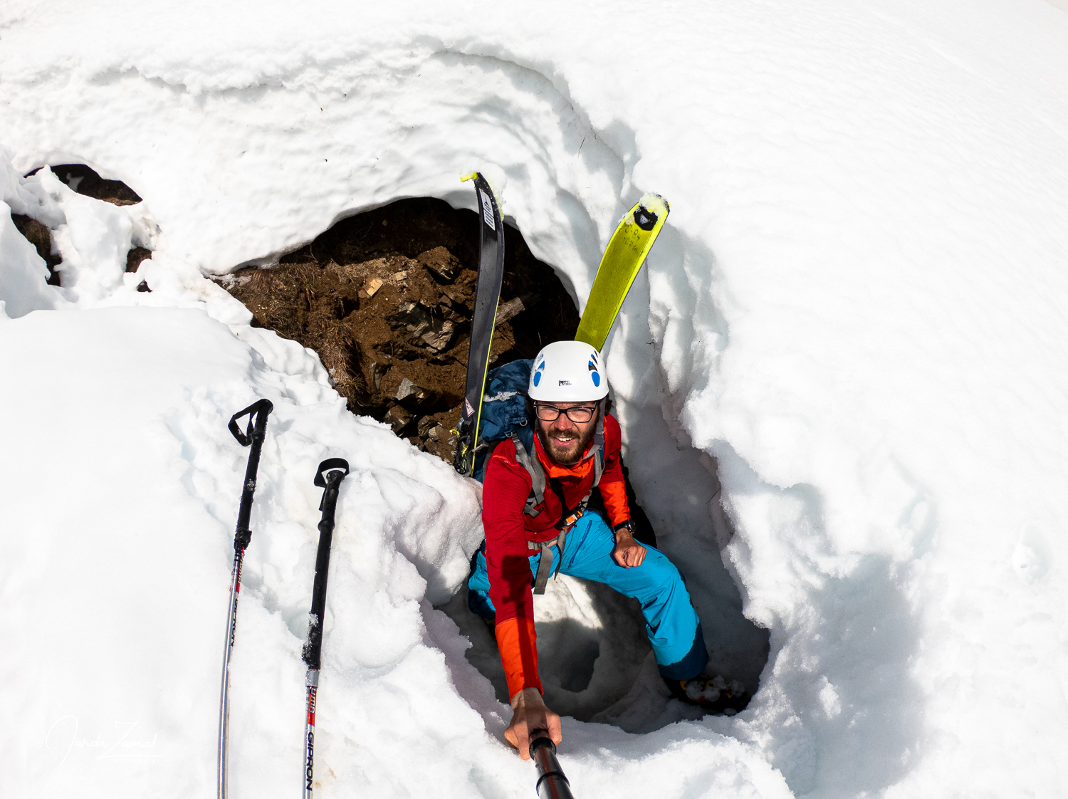 Getting out of tunnel through a lot of snow