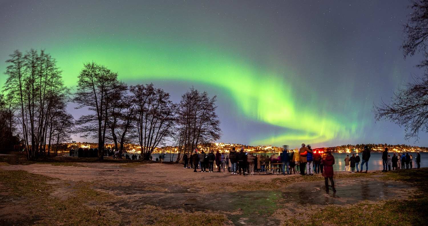 Aurora Borealis at Lappis beach in Stockholm