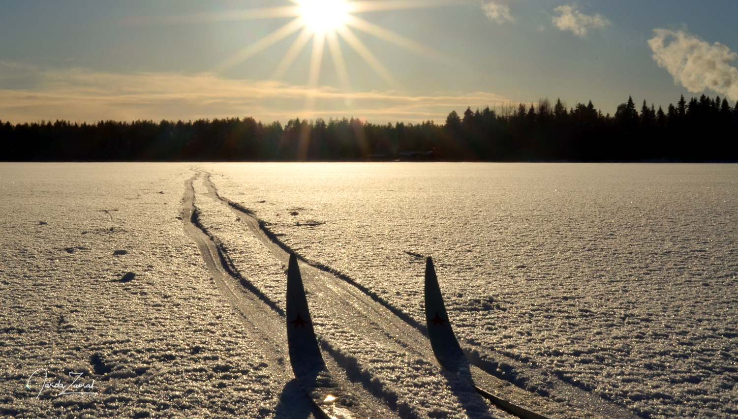 My old but very picturesque skis