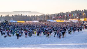 Vasaloppet start with 15800 skiers
