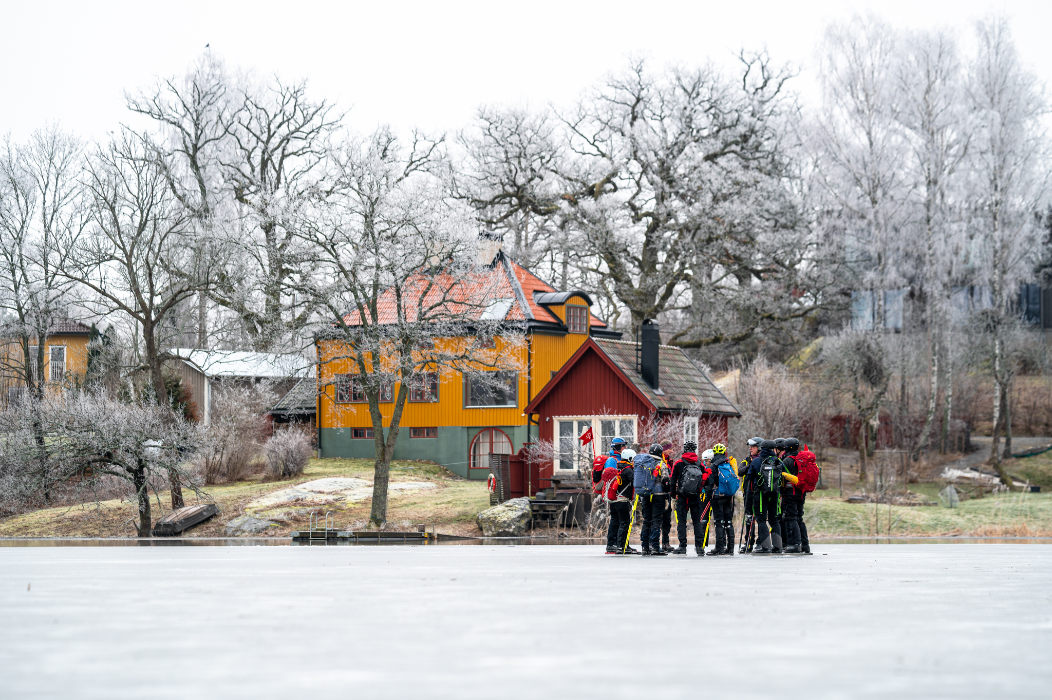 SSSK skating group on ice in Stockholm