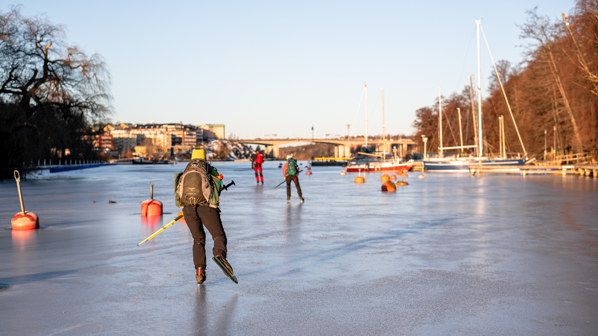 Typical snow ice in central Stockholm