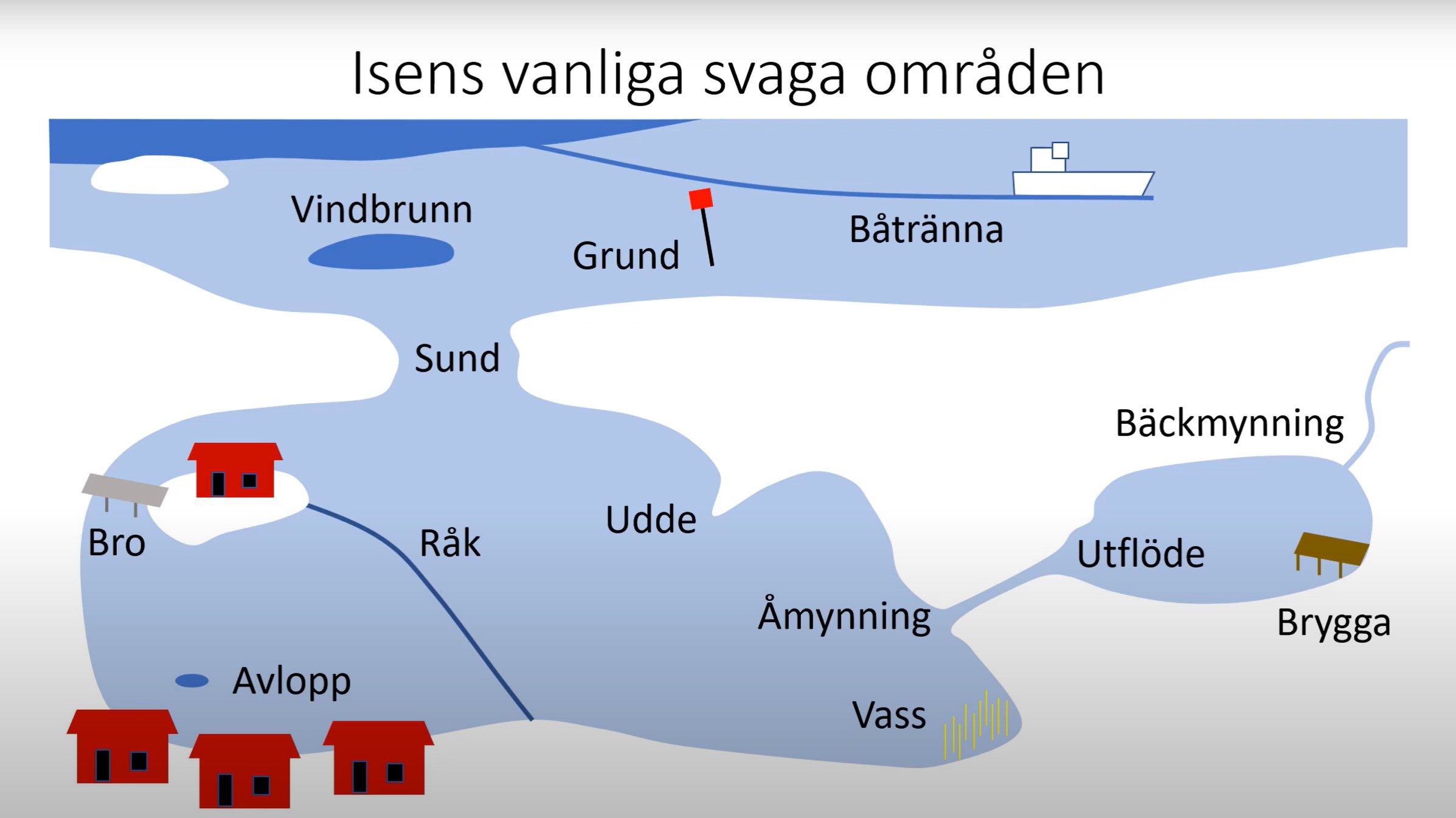 Map os where ice can be weak