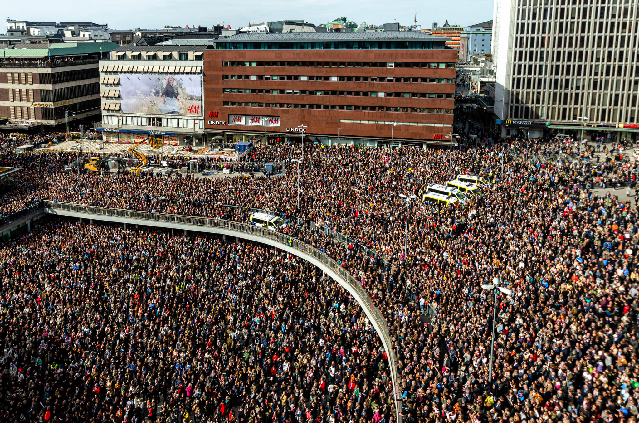 Demonstration on Sergels Torg in Stockholm