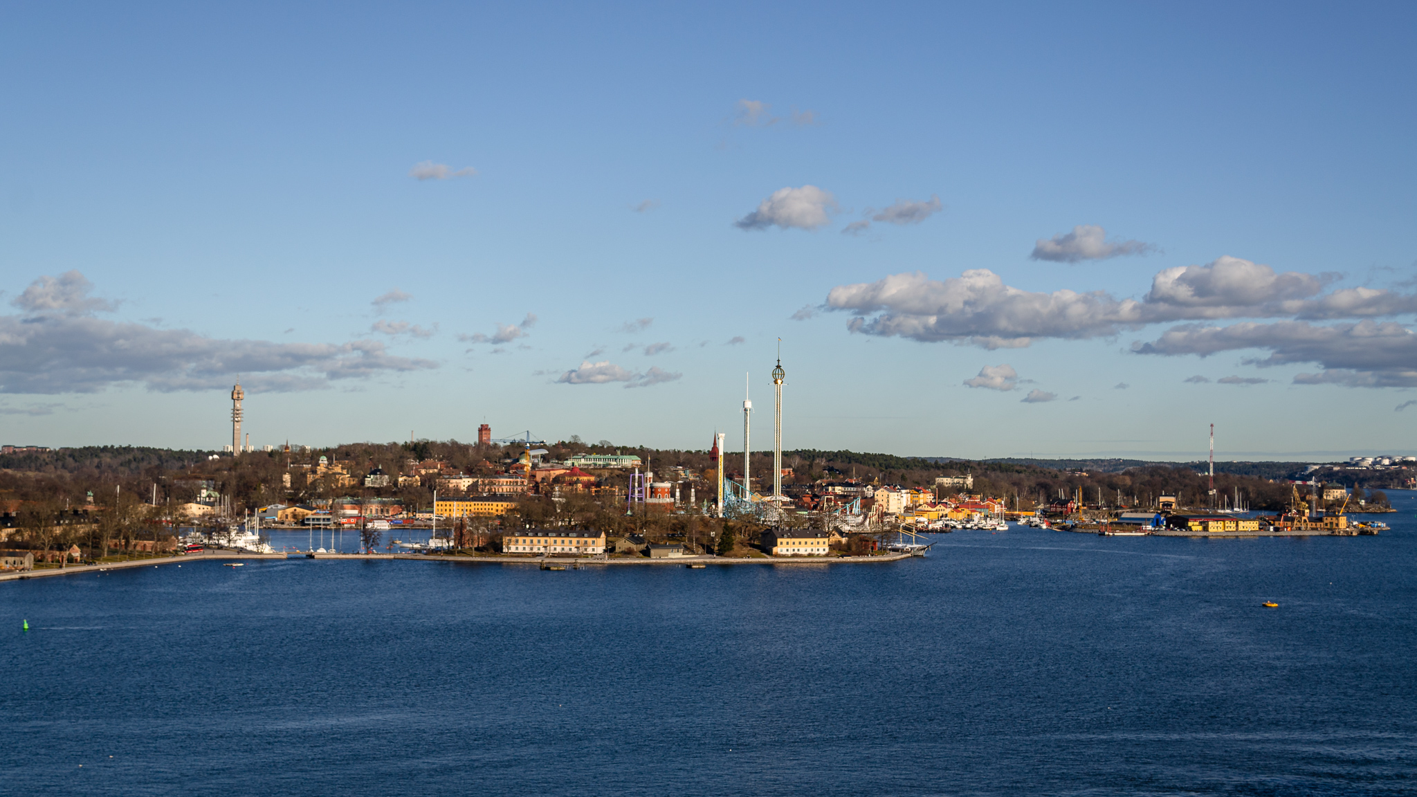 Gröna Lund amusement park captured from Fjällgatan