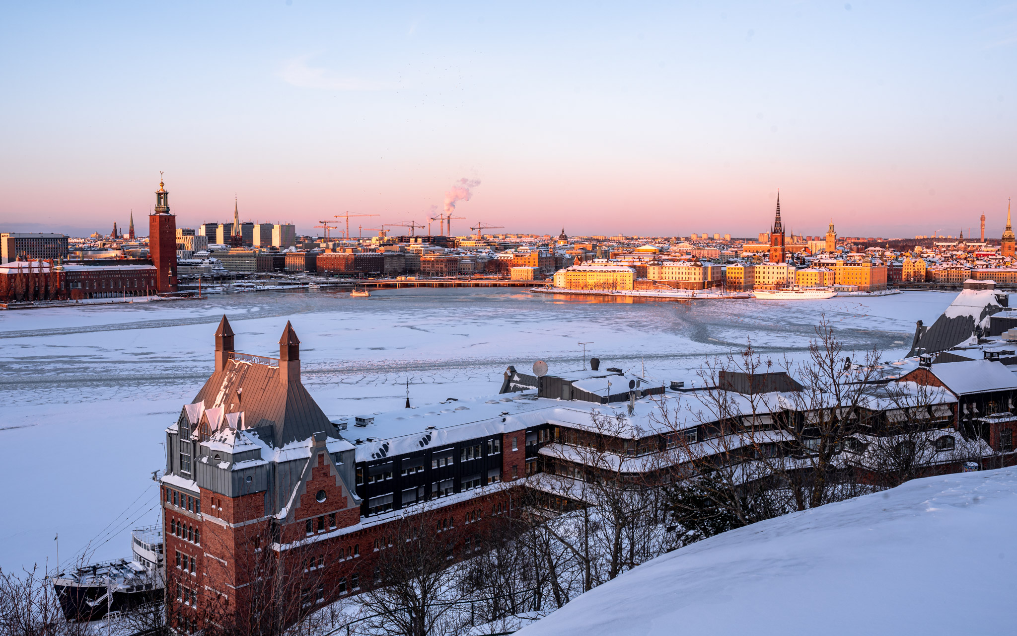 View from Skinnarviksberget over Stockholm during 